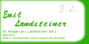 emil landsteiner business card